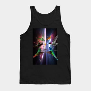 Trippy Kolibri Galaxie Vogel Glitch Techno Berlin Tank Top